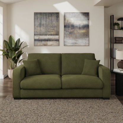 An Image of Carson Tonal Boucle 3 Seater Sofa