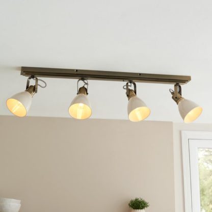 An Image of Miley Industrial 4 Light Adjustable Spotlight Bar