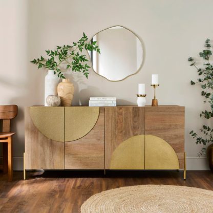 An Image of Zaneta Extra Wide Sideboard, Mango Wood