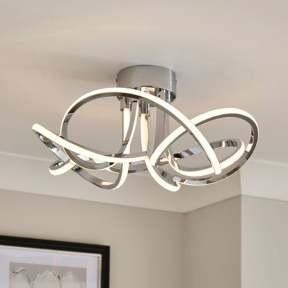 An Image of Margot Semi Flush LED Ceiling Light