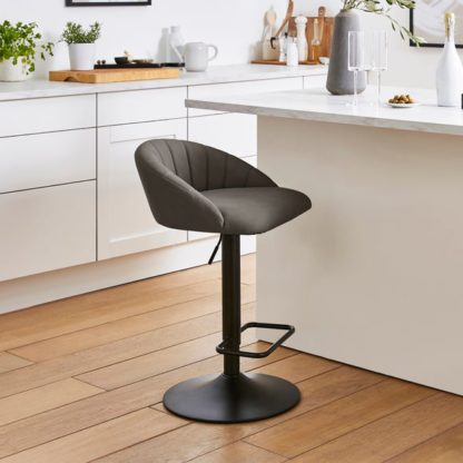 An Image of Lowen Adjustable Bar Stool, Faux Leather