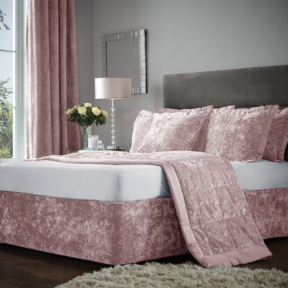 An Image of Catherine Lansfield Crushed Velvet Divan Base Bed Wrap