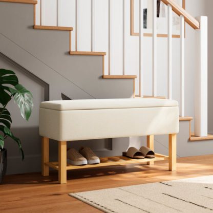 An Image of Upholstered Hallway Bench