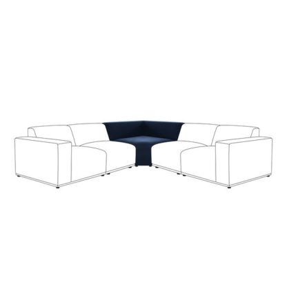 An Image of Modular Cruz Velvet Corner Seat