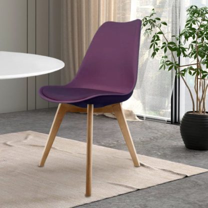 An Image of Fusion Living Soho Plastic Dining Chair with Squared Legs