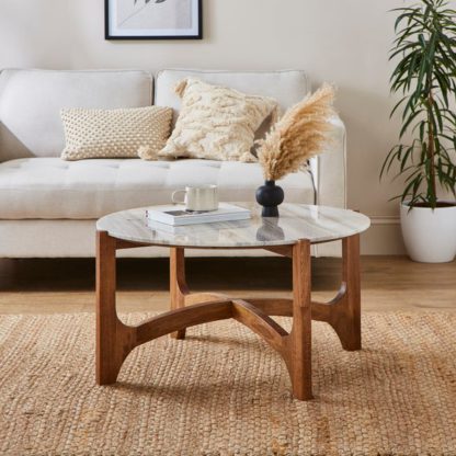 An Image of Jae Real Marble Coffee Table