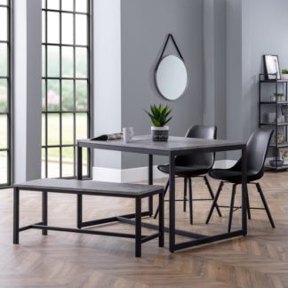 An Image of Return - Staten 2 Seater Dining Bench, Grey, 121cm