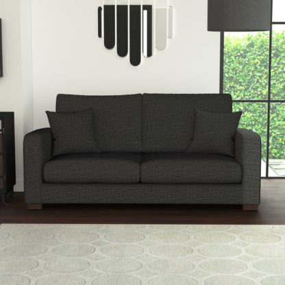 An Image of Carson Deep Sit Vivalife Stain-Resistant Fabric 3 Seater Sofa