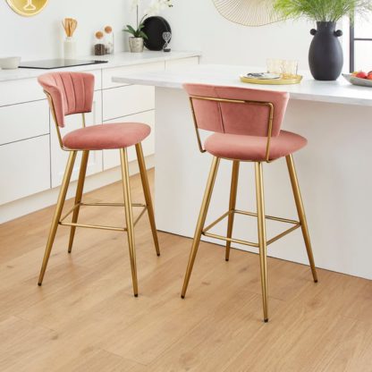 An Image of Kendall Bar Stool, Velvet