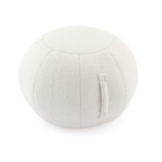 An Image of Adella Sherpa Ivory Ball Pouffe