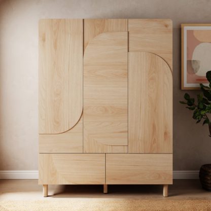 An Image of Aldo Triple Wardrobe, Light Oak