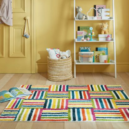 An Image of Candy Blocks Abstract Rug