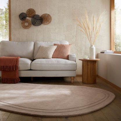 An Image of Curve Wool Pebble Rug