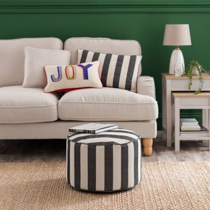 An Image of Beatrice Stripe Pouffe