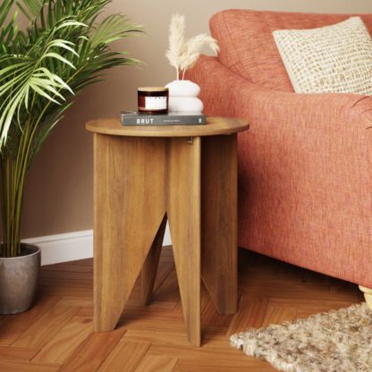 An Image of Kalpen Side Table, Mango Wood