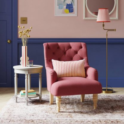 An Image of Return - Arianna Button Back Accent Chair, Honey