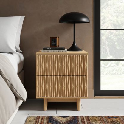 An Image of Inga 2 Drawer Bedside Table