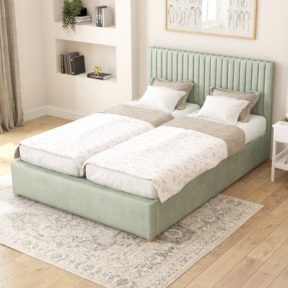 An Image of Grant Plush Velvet Adjustable Bed