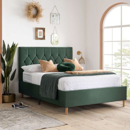 An Image of Loxley Velvet Bed Frame