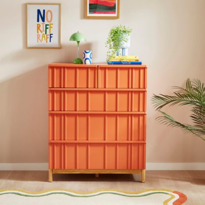 An Image of Elements Thompson Tall 5 Drawer Chest