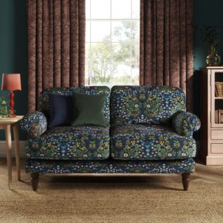 An Image of Jolene William Morris Blackthorn Print Velvet 2 Seater Sofa