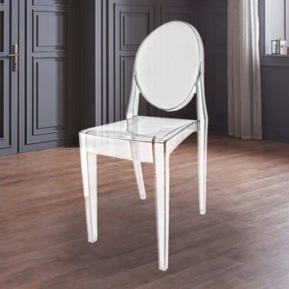 An Image of Fusion Living Ghost Style Plastic Victoria Dining Chair