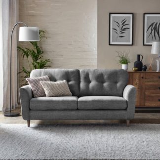 An Image of Return - Sven Tonal Weave 3 Seater Sofa, Grey