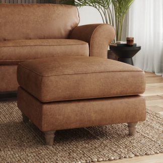 An Image of Flori Arizona Faux Leather Footstool