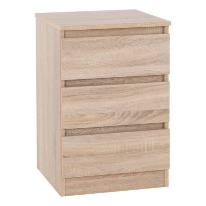 An Image of Walker 3 Drawer Bedside Table