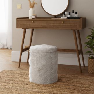 An Image of Supersoft Faux Fur Storage Footstool