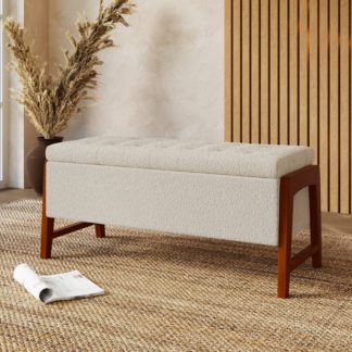 An Image of Annie Boucle Ottoman Natural