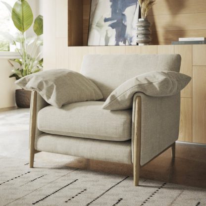 An Image of Hector Tonal Plush Chenille Snuggle Chair