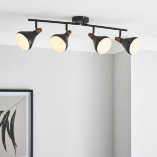 An Image of Elements Wolston 4 Light Semi Flush Spotlight Bar