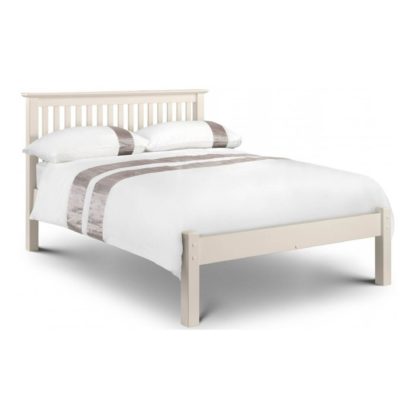 An Image of Barcelona Low Foot End Bed Frame Stone White