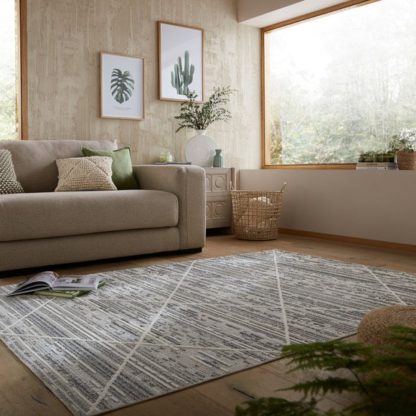 An Image of Diamond Tufted Washable Rug