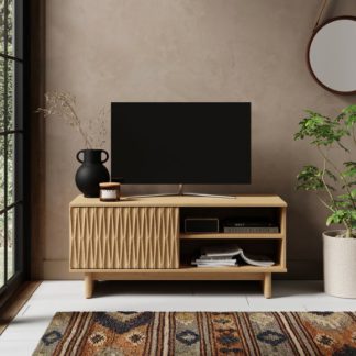 An Image of Inga Small TV Unit for TVs up to 44", Oak Effect