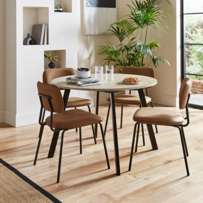 An Image of Maven 4 Seater Round Dining Table