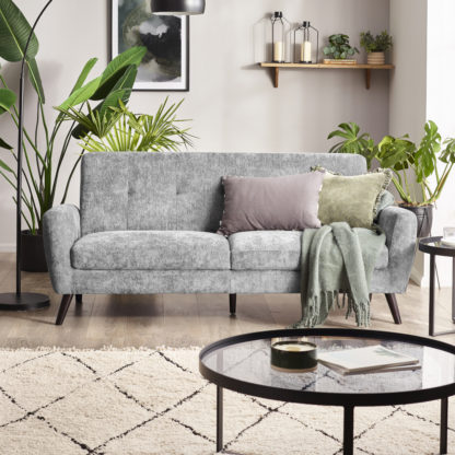 An Image of Monza - 3-Seater Sofa - Dove Grey - Fabric