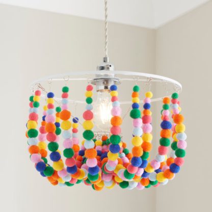 An Image of Julie Pom Pom Easy Fit Pendant Shade