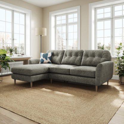 An Image of Sven Chunky Chenille Large Corner Chaise Sofa