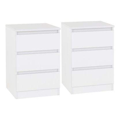 An Image of Set of 2 Walker 3 Drawer Bedside Tables