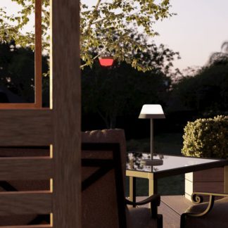 An Image of EGLO Meggiano Touch Dimmable Outdoor Table Lamp