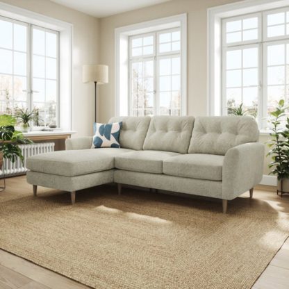 An Image of Sven Chunky Chenille Large Corner Chaise Sofa