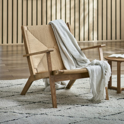 An Image of Icaria - Woven Chair - Oak - Wooden - Happy Beds