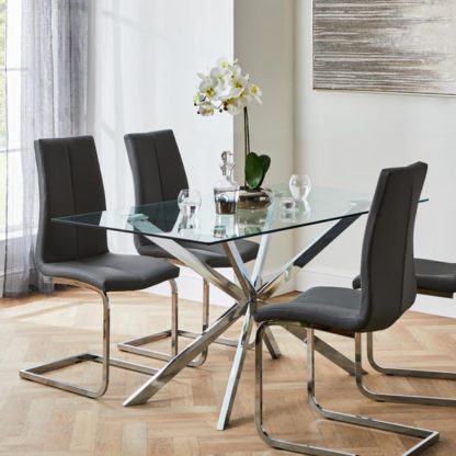 An Image of Set of 2 Jamison Dining Chairs, Faux Leather