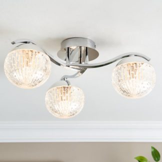 An Image of Valence 3 Light Flush Ceiling Light