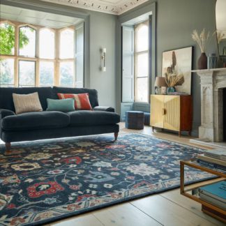 An Image of Farida Premium Hand-Knotted Floral Wool Rug