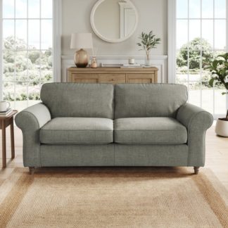 An Image of Flori Tonal Plush Chenille 3 Seater Sofa