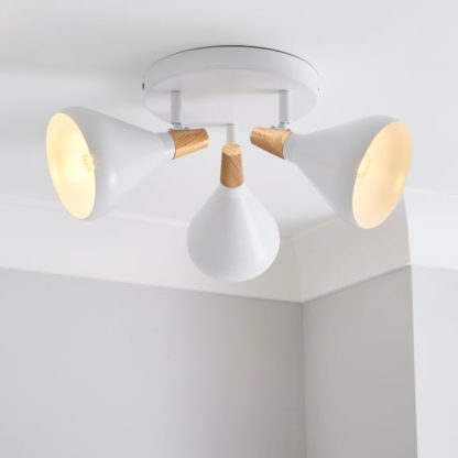 An Image of Elements Wolston 3 Light Semi Flush Spotlight