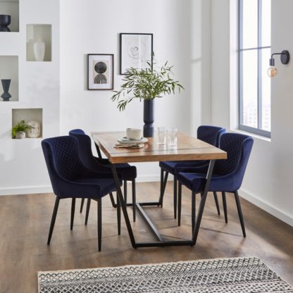 An Image of Montreal Set of 2 Dining Chairs, Velvet